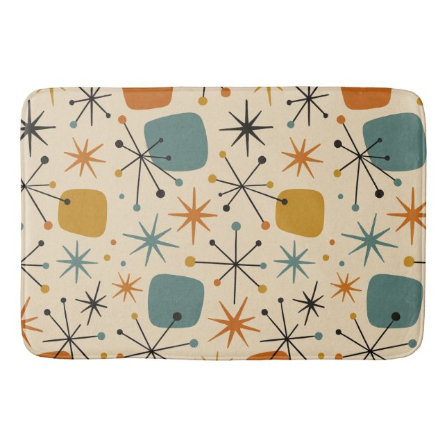 Tapis De Bain Mid Century Modern Starburst Pattern (Devant)