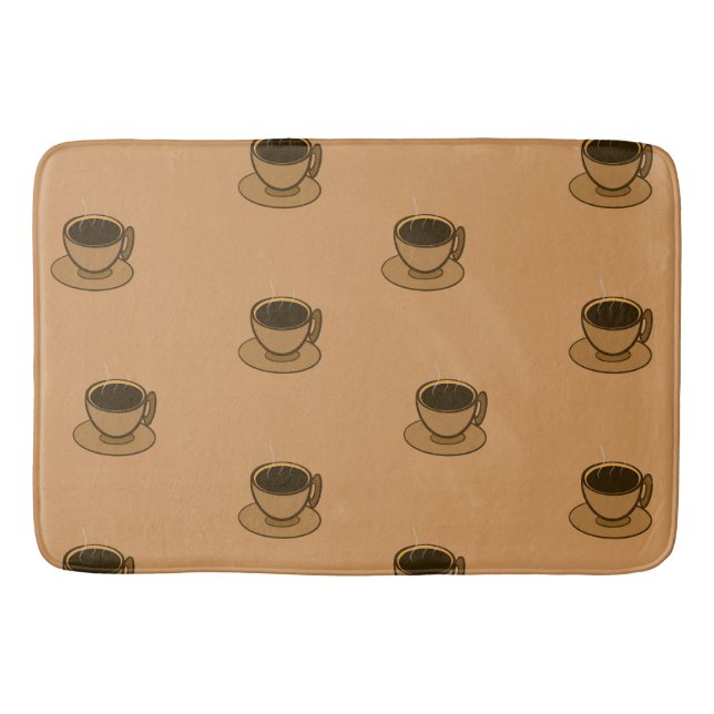 Tapis De Bain Mid Century Moderne Brown Cosy Coffee Cup (Devant)