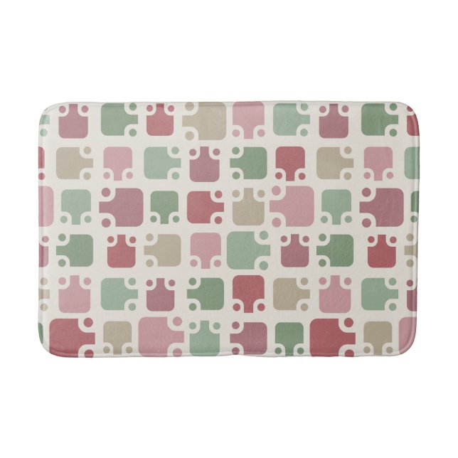 Tapis De Bain Mid-Century moderne Noël Motif (Devant)