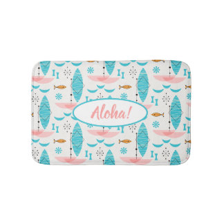 Tapis De Bain Mid Century Pink Catamaran