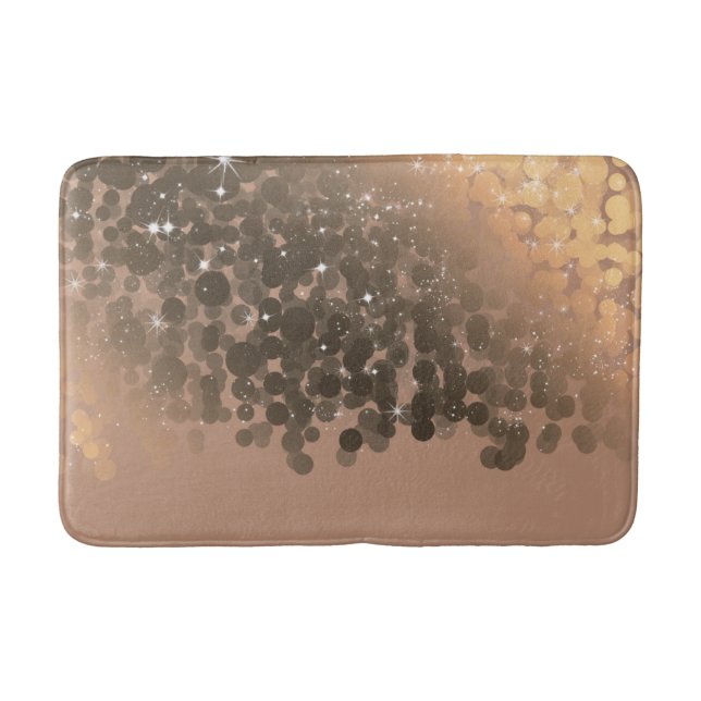 Tapis De Bain Miel Champagne Beige Golden Sparklight (Devant)
