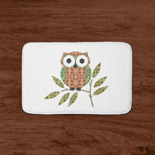 Tapis de bain mignon de hibou