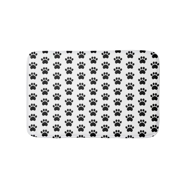 Tapis de bain mignon de motif d'empreinte de patte (Devant)