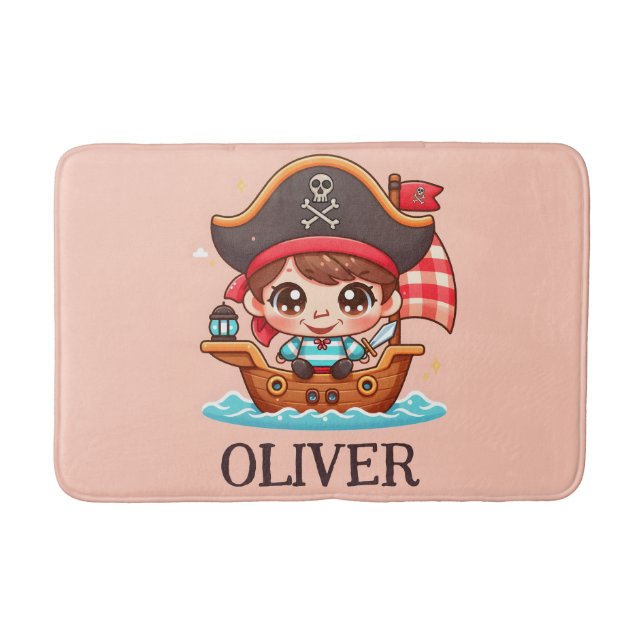 Tapis De Bain Mignon enfant pirate marin (Devant)