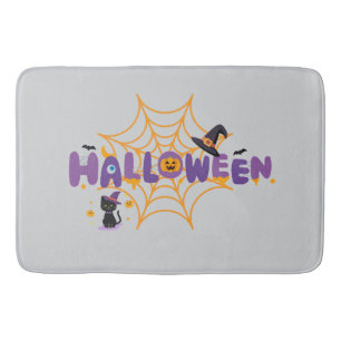 Tapis de bain mignon et effrayant pour Halloween,