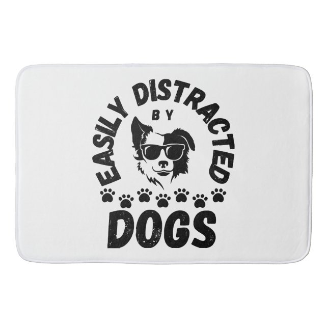 Tapis De Bain Mignon facilement distrait par les chiens amateurs (Devant)