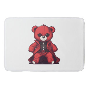 Tapis De Bain Mignon ours en peluche rouge garçon