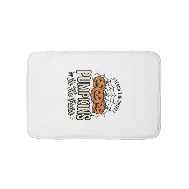 Tapis De Bain Mignon professeur de citrouille création Halloween (Devant)