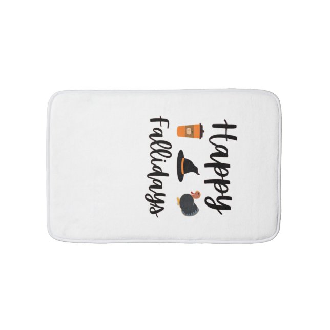 Tapis De Bain Mignon saison d'automne Joyeux Fallidays Action de (Devant)