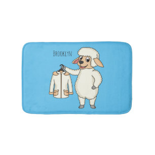 Tapis De Bain Mignonne brebis avec blouson