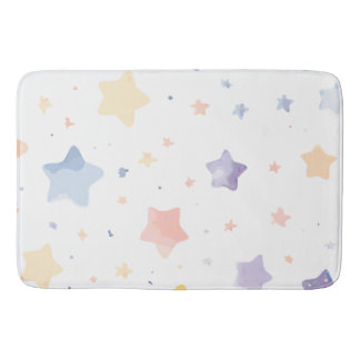 Tapis De Bain Mignonne Mat Bain blanc avec étoiles