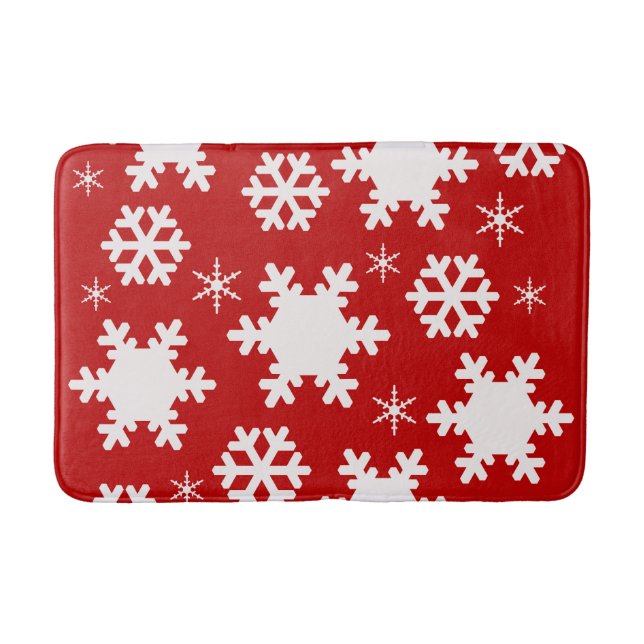 Tapis De Bain Mignonne Mat de bain de flocon de neige de Noël ! (Devant)