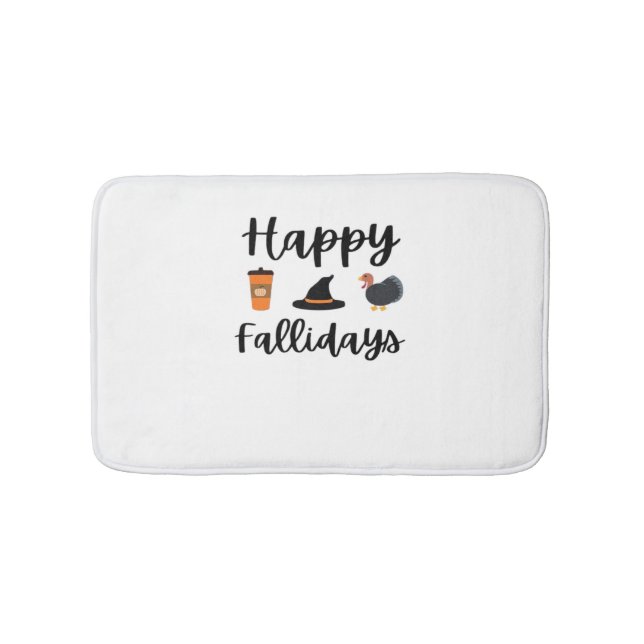 Tapis De Bain Mignonne saison d'automne Joyeux Fallidays Thanksg (Devant)
