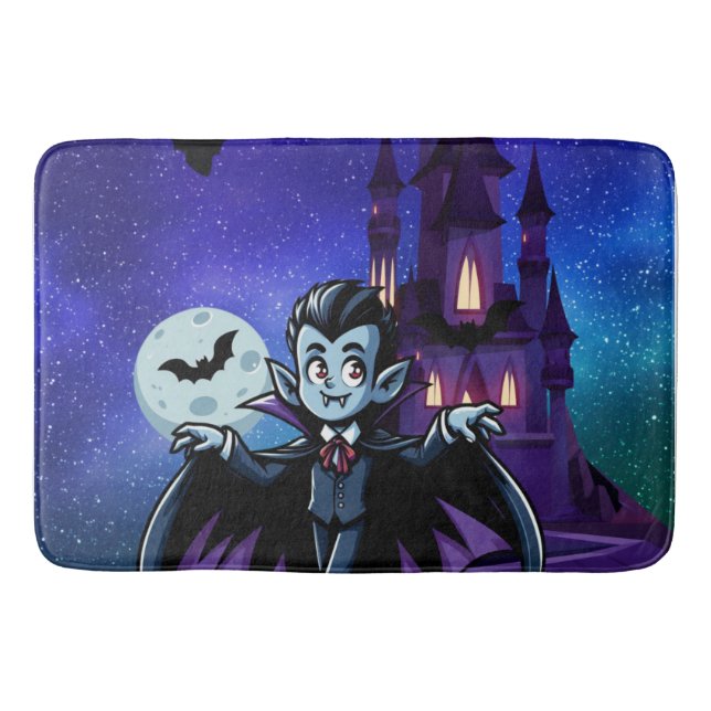 Tapis De Bain Mignonne, whimsical Halloween vampire (Devant)
