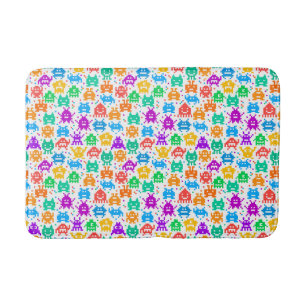 Tapis De Bain Mignons monstres pixellisés colorés motifs