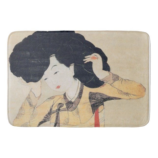 Tapis De Bain Miindo Portrait d'une beauté 미 인 도 d'oeuvres d'art (Devant)