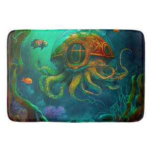 Tapis De Bain Miles Under the Sea Art Illustration Steampunk