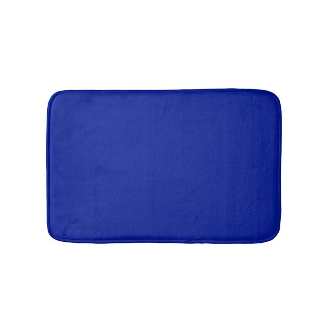 Tapis De Bain Mini bleu cobalt uni élégant moderne (Devant)