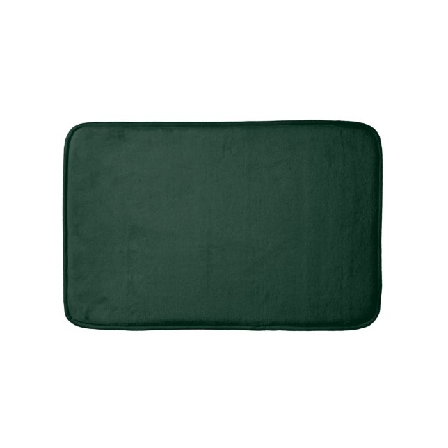 Tapis De Bain Mini pin foncé vert uni élégant (Devant)