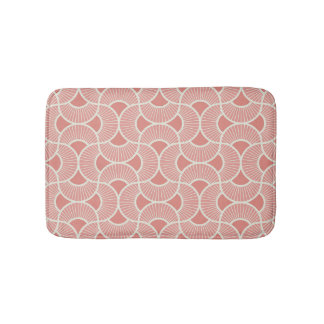 Tapis De Bain Minimalist Ogee Rising Sun Fans Calm Neutral Pink