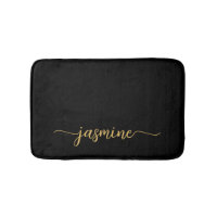 Minimaliste Script de Nom en Monogramme Féminin Or