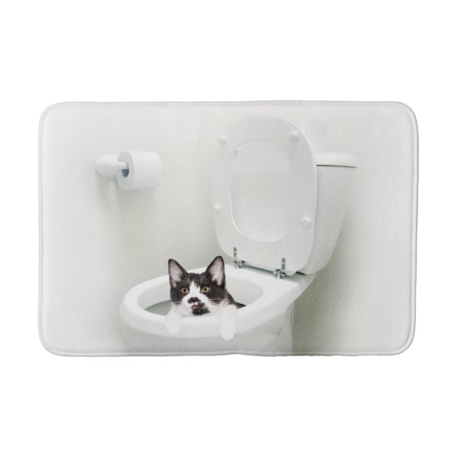 Tapis De Bain Minou de smoking dans la toilette (Devant)