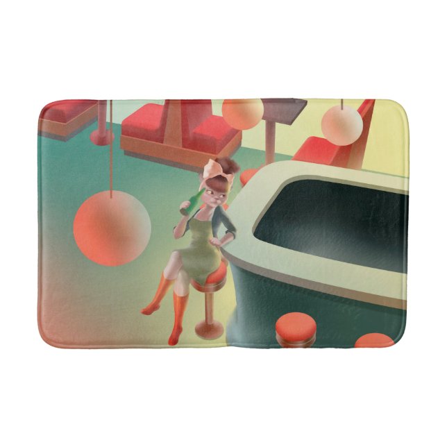 Tapis De Bain Miss Meow - Late Night Bar Series (Devant)