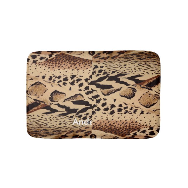 Tapis De Bain Modèle animal personnalisé motif texture d'impress (Devant)