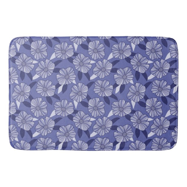 Tapis De Bain Modèle de floraison pourpre (Devant)