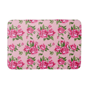 Tapis De Bain Modèle de roses roses shabby chic Roses