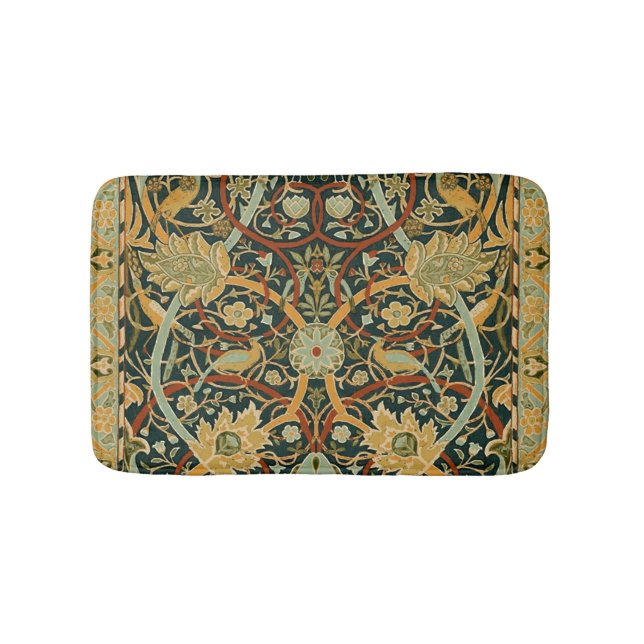 Tapis De Bain Modèle de tapisserie forestière de William Morris  (Devant)