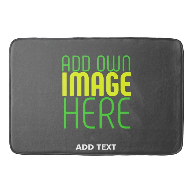 TAPIS DE BAIN MODÈLE DE TEXTE D'IMAGE GRAY SIMPLE MODERNE (Devant)