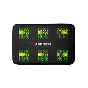 TAPIS DE BAIN MODÈLE DE TEXTE D'IMAGE NOIRE SIMPLE ET MODERNE