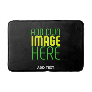 TAPIS DE BAIN MODELE DE TEXTE D'IMAGE NOIRE SIMPLE ET MODIFIABLE