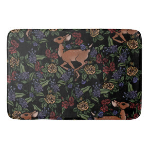 Tapis De Bain Modèle floral de cerfs