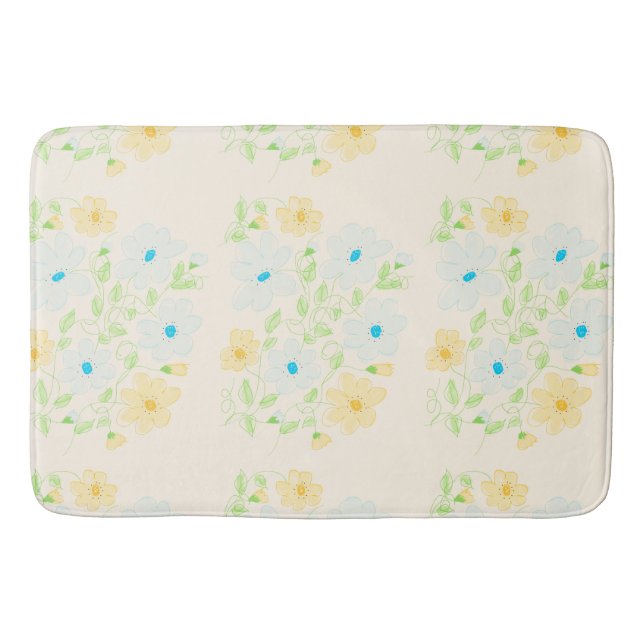 Tapis De Bain Modèle floral élégant (Devant)