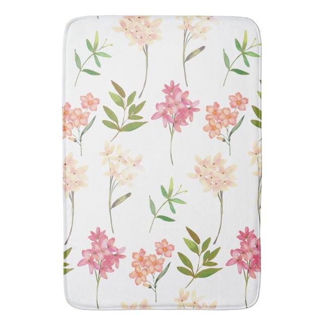 Tapis De Bain Modèle floral moderne | Botanique tendance (devant Vertical)