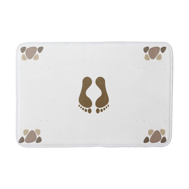 Tapis De Bain Modèle Paw et Empreinte de bain (Devant)