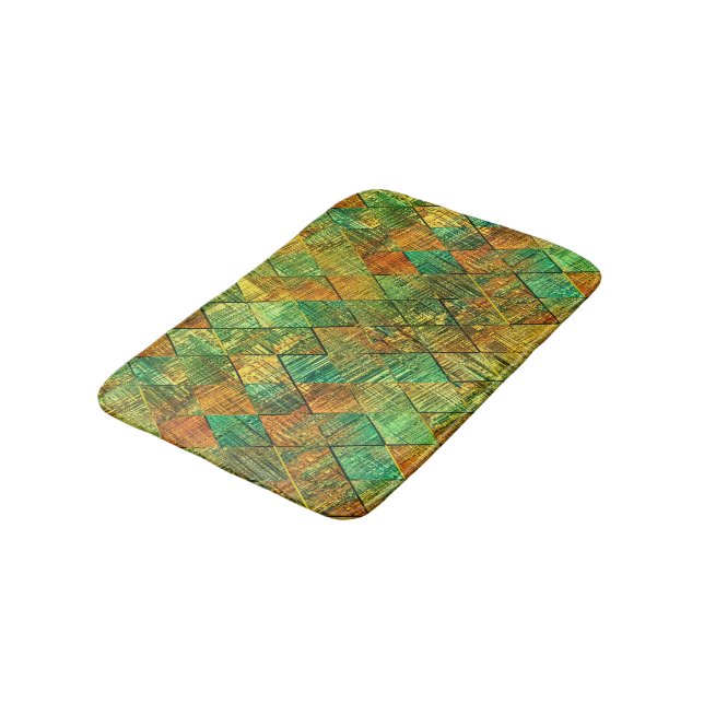 Tapis De Bain Modern Decorative Geometric Stained Glass (Angle)
