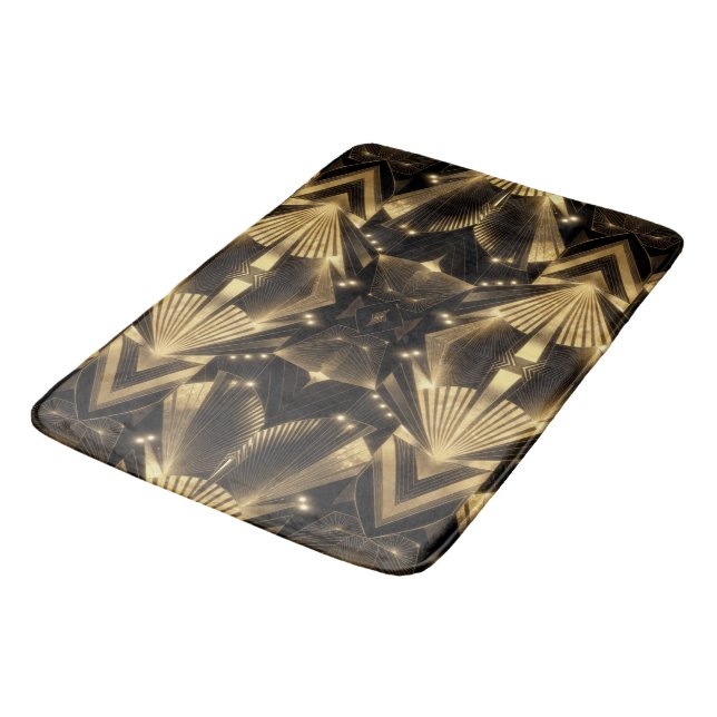 Tapis De Bain Modern Gold Foil Elegance Neo Art Deco (Angle)