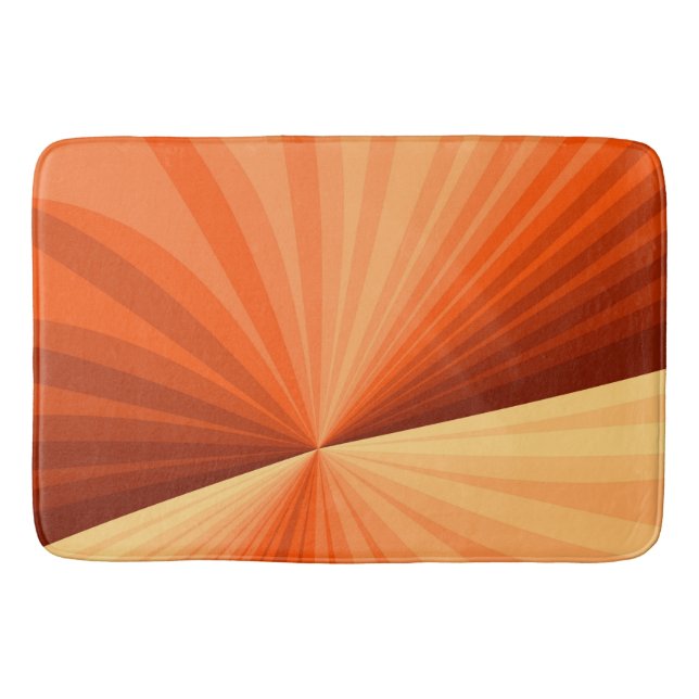 Tapis De Bain Moderne Abstrait Orange Rouge Vanille Graphique Fr (Devant)