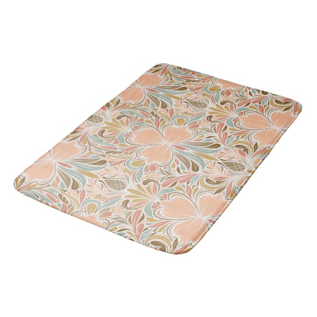 Tapis De Bain Moderne Art Nouveau Bohème Motif  (Angle)