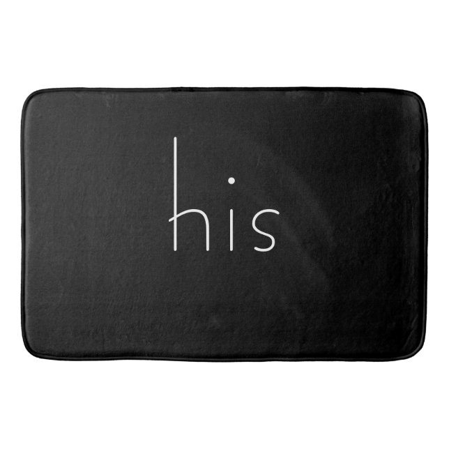 Tapis De Bain Moderne et élégant noir et blanc son (Devant)