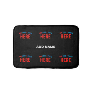 TAPIS DE BAIN MODERNE ET MODERNE PERSONNALISABLE NOIR VÉRIFIÉ