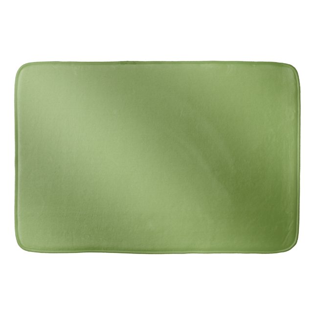 Tapis De Bain Moderne mignon Solide dégradé vert motif d'onde (Devant)