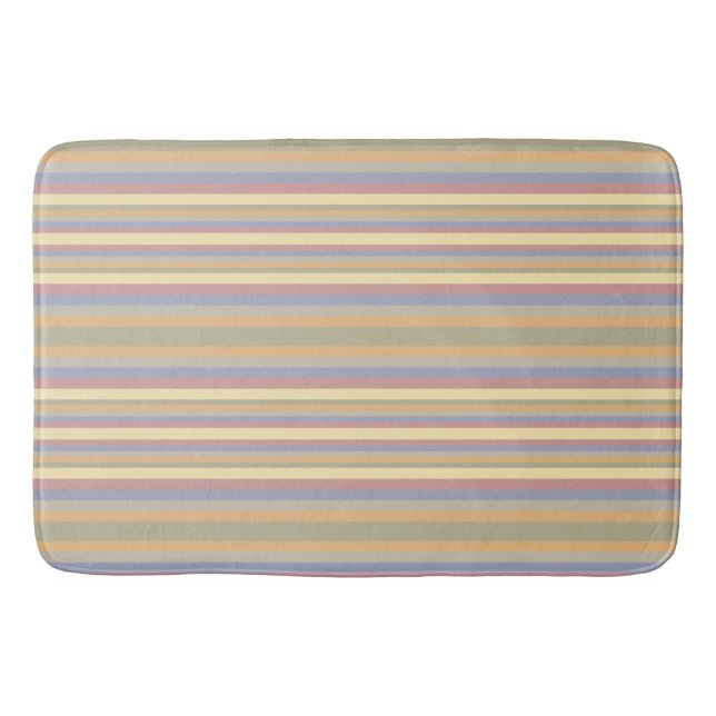 Tapis De Bain Moderne Pastel Stripe (Devant)