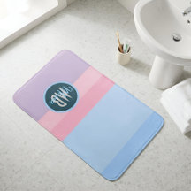 Moderne personnalisé rayé pastel rose et bleu
