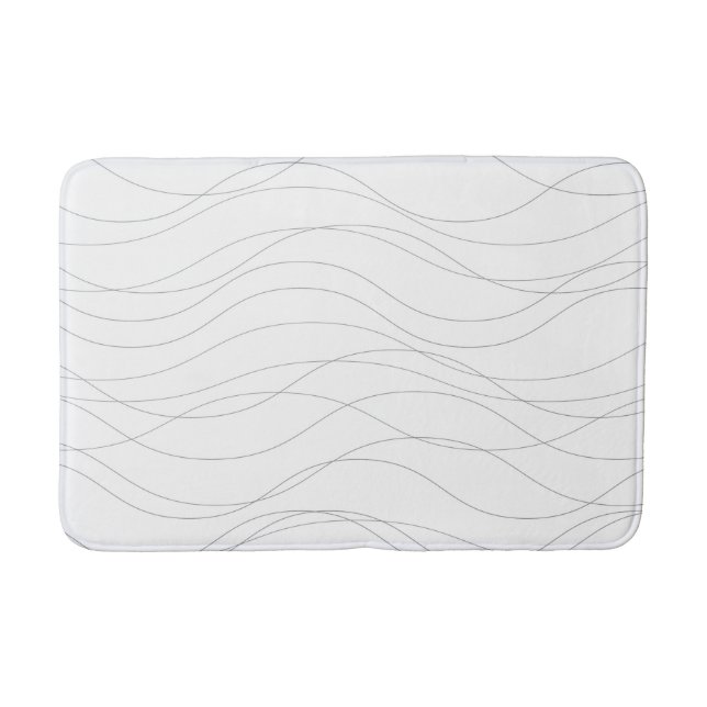 Tapis De Bain Moderne, simple, chic, lignes graphiques ondulées  (Devant)