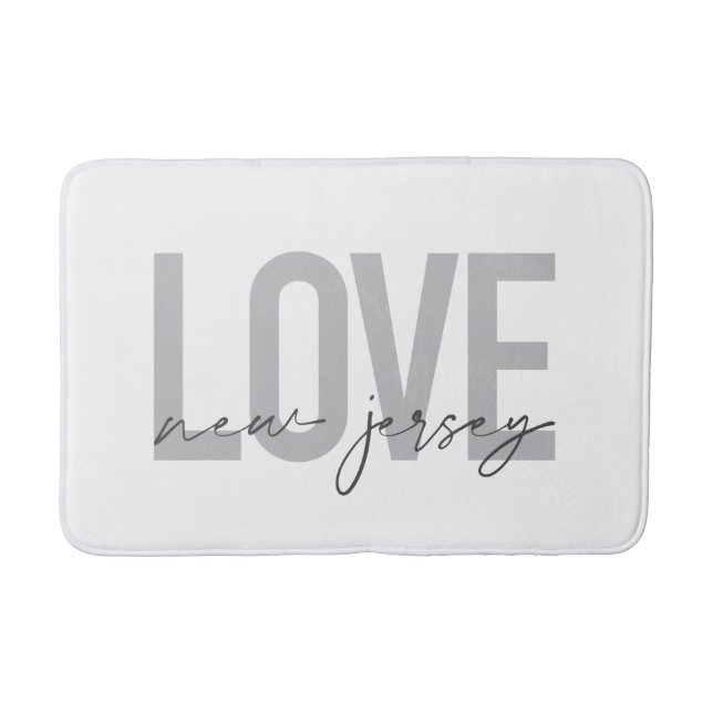 Tapis De Bain Moderne, simple, cool, design urbain J'aime New Je (Devant)
