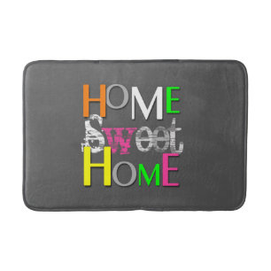 Tapis De Bain Moderne tendance Colorful Home Sweet Home